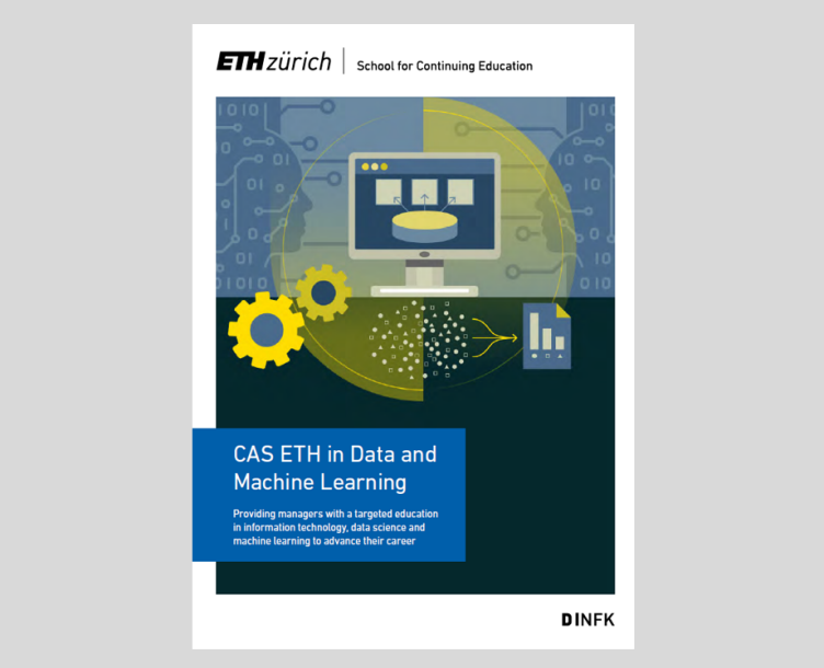 Image of front page of brochure for CAS ETH in Data and Machine Learning